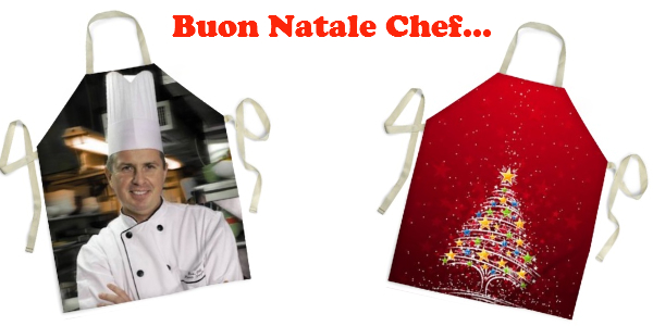 grembiule da cucina personalizzato con le foto dello chef