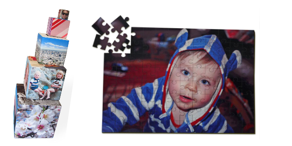regali originali per bambini foto puzzle e foto cubi personalizzati con le foto di bambini