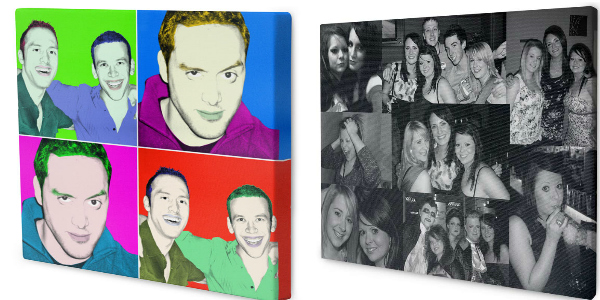 stampe-su-tela con fotomontaggi e stile-pop art