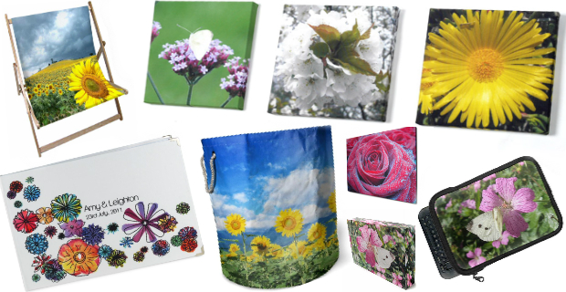 regali-festa-della-mamma-fiori alcune idee regalo per la festa della mamma come album fotografici, tele stampate,conici acriliche, con stampe di fiori colorate e romantiche