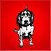 pop art che cane rosso