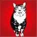 pop-art che gatto rosso