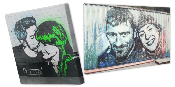 stampe su tela effetto banksy e pop art