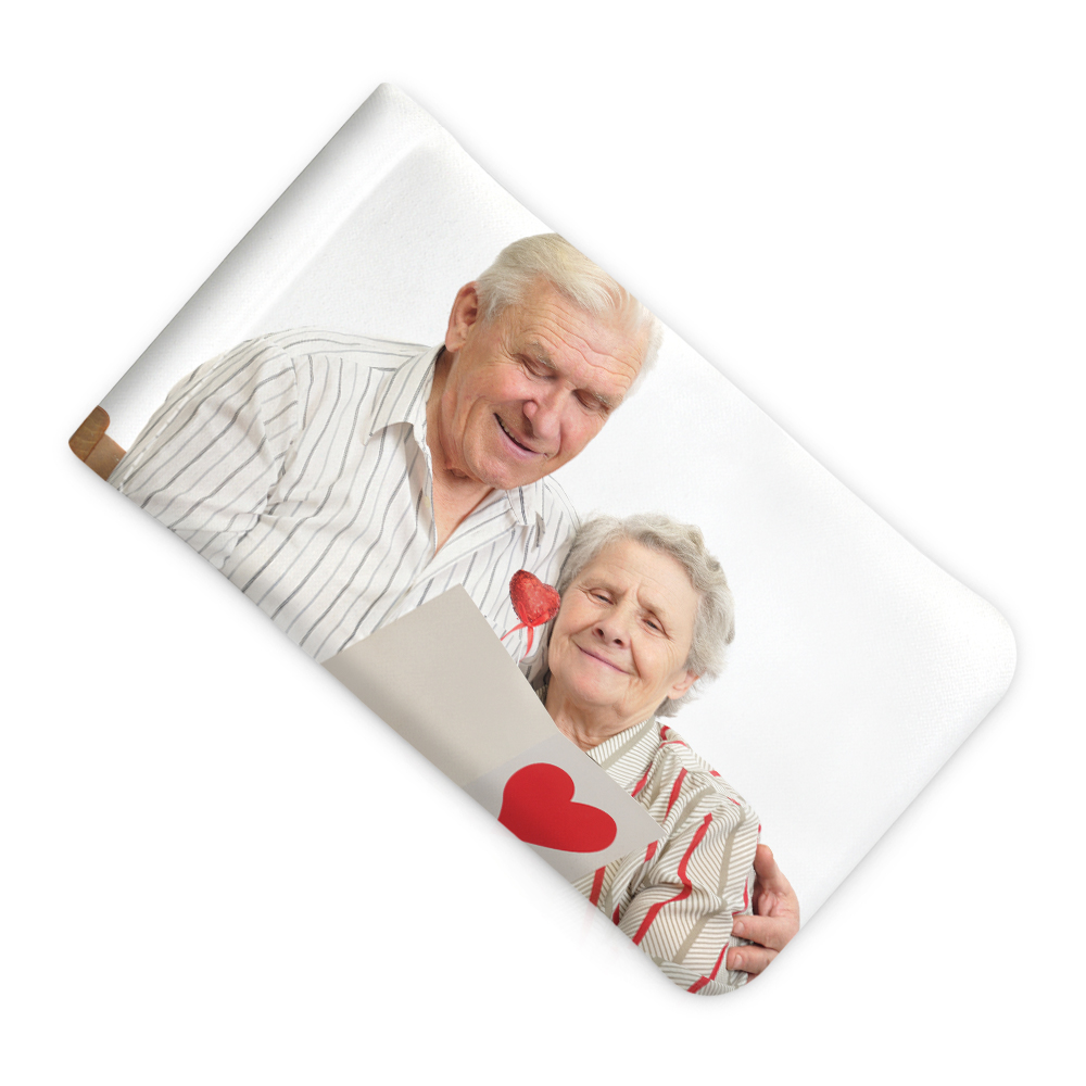 NeLi Custodia per occhiali nonno in feltro idea regalo per papà e nonno custodia occhiali, grigio scuro, Taglia unica