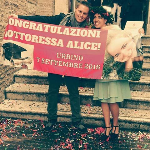 cartellone striscione personalizzato per laurea